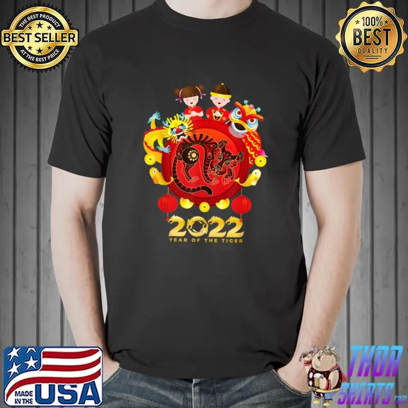 Funny 2022 Year of the Tiger Celebrate Chinese New Year T-Shirt Unisex