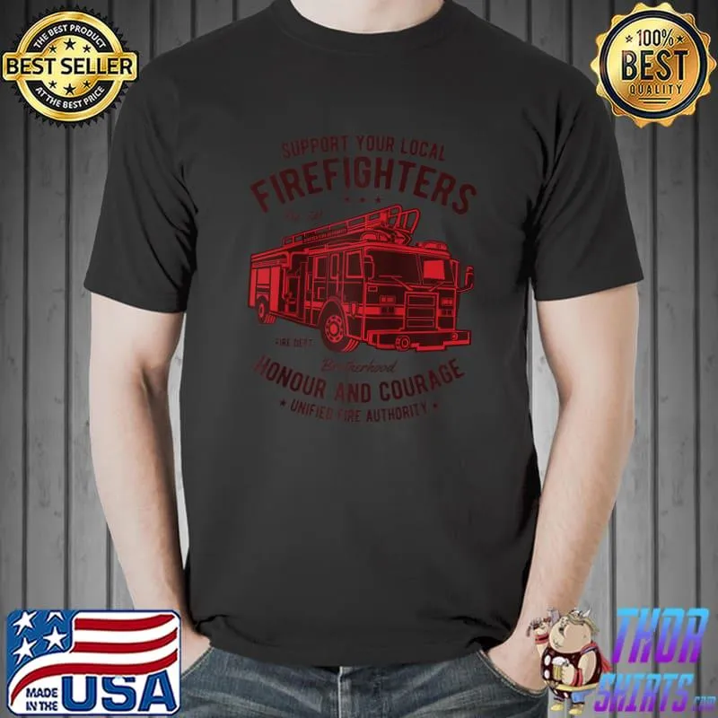 Funny Fire Fighters Honour Courage - Cool Gift - Fire Brigade Raglan Baseball T Shirt