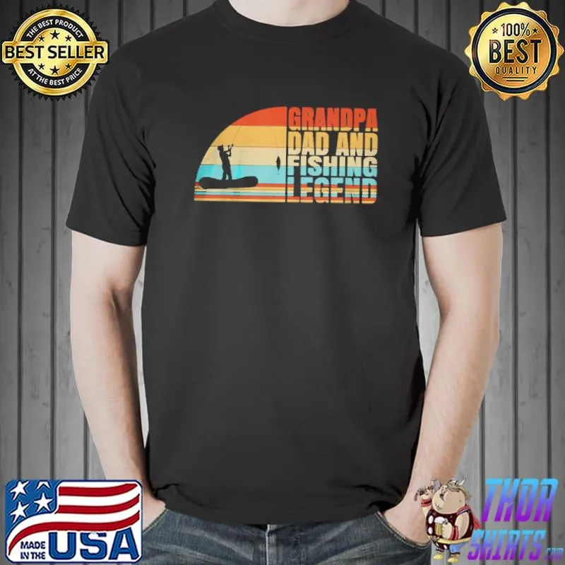 Funny Grandpa dad and fishing legend fishing grandpa fisherman Unisex