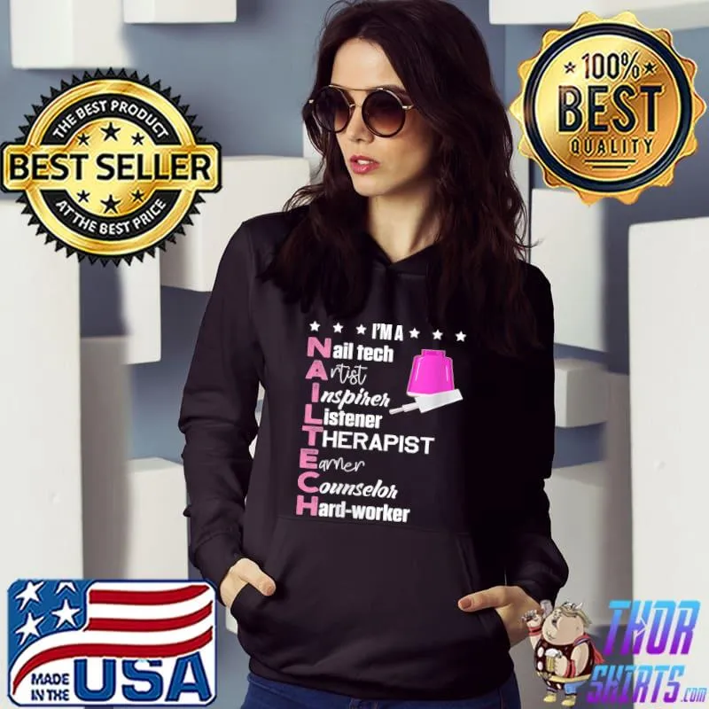 Funny Nail Technician Counselor Nail Tech Artist Manicurist T-Shirt