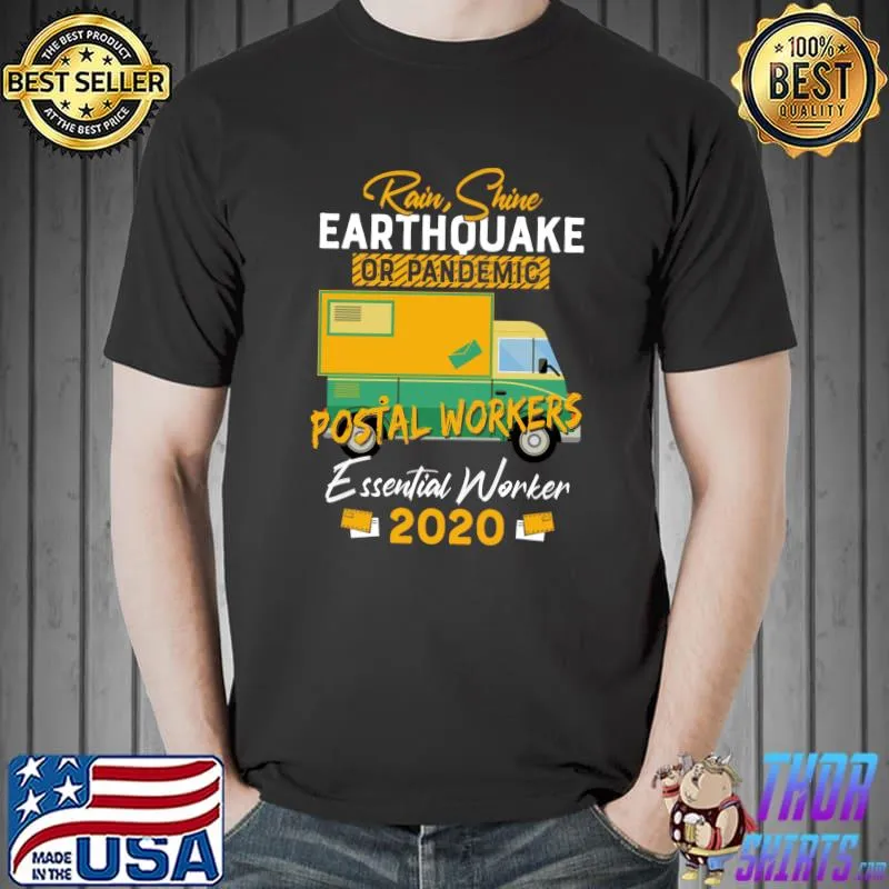 Funny Postal Workers Essential Worker 2020 Funny Mail Lady Postman T-Shirt Unisex