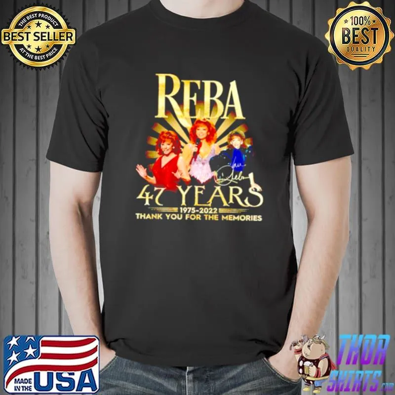 Funny Reba 47 years 1975 2022 thank you for the memories Unisex