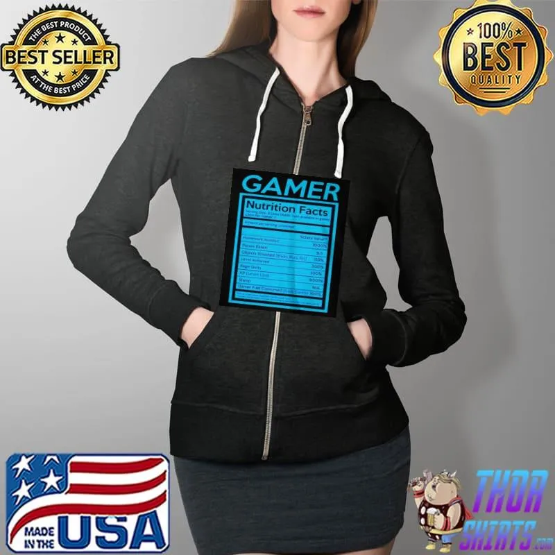 Gamer nutrition facts Full Zip Hooded