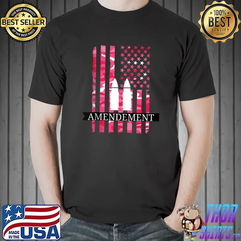 Girl Pro Gun Second Amendment - 2A patriot American flag T- Unisex