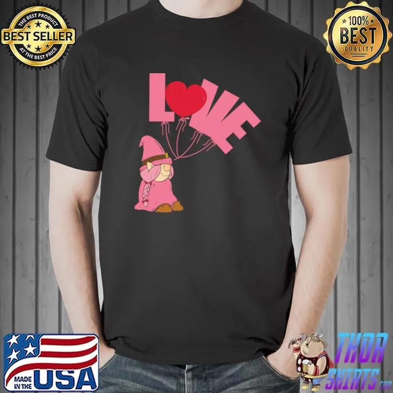 Gnome Girls Lovers Red Heart Lover Valentines Day Gnomies T- Unisex