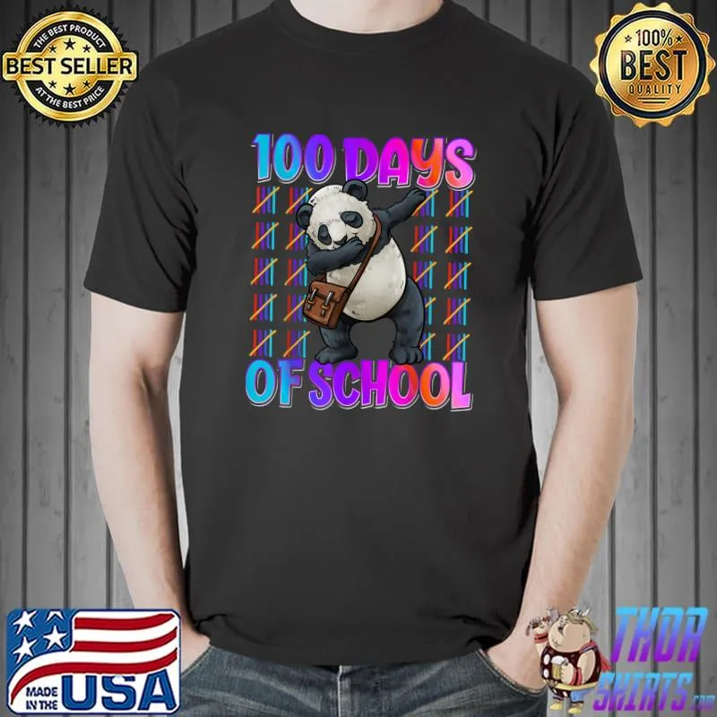 Happy 100 Days Of School 100 Days Smarter Dabbing Panda T-Shirt Unisex