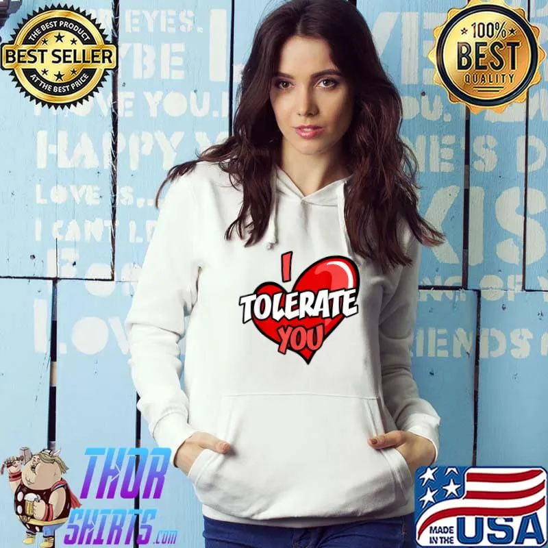 Happy Valentine's Day Funny I Tolerate You Retro Candy Heart T-Shirt