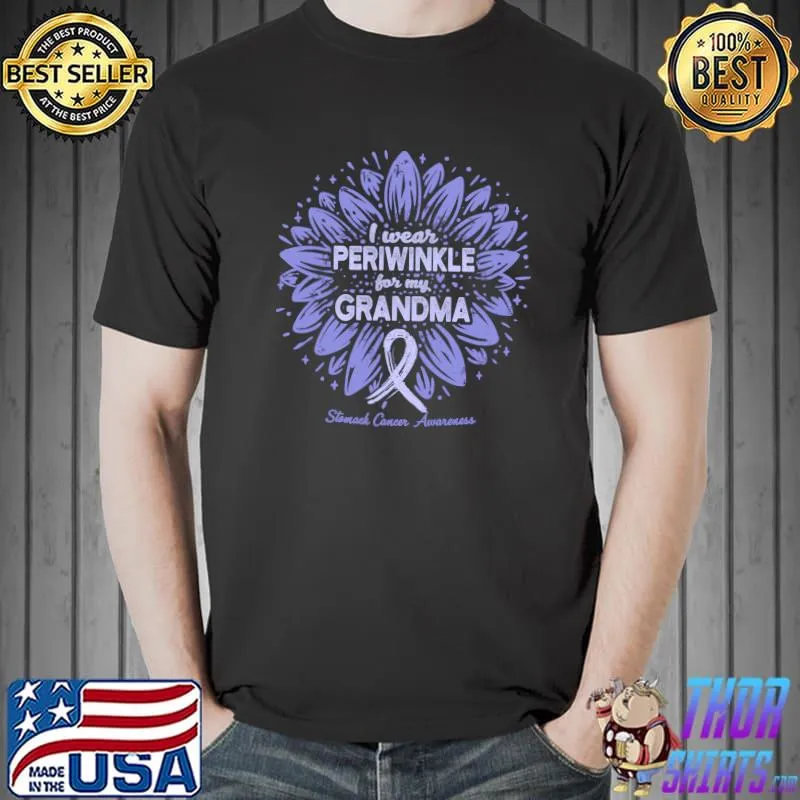 I Wear Periwinkle For My Grandma - Stomach Cancer Awareness T-Shirt Unisex