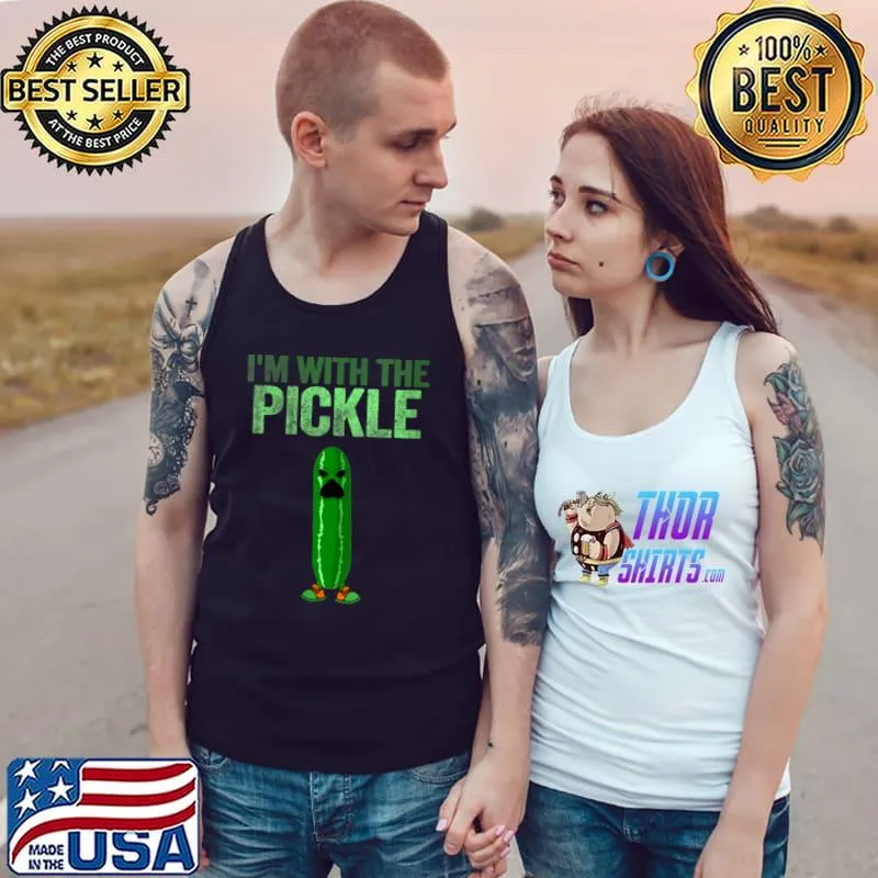I'm With The Pickle Halloween Costume Party T- Tank Top