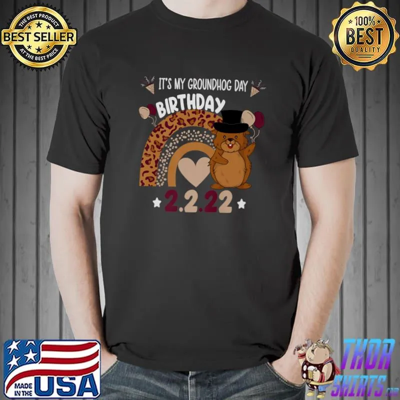 It's My Groundhog Day Birthday 2.2.22 woodchuck Feb 2nd 22 Premium T-Shirt Unisex