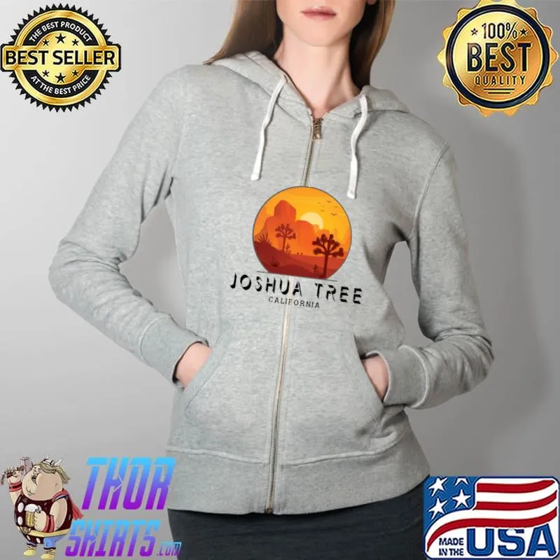 Joshua Tree Plant California Vintage desert Travel Hiking T-Shirt Full Zip Hooded