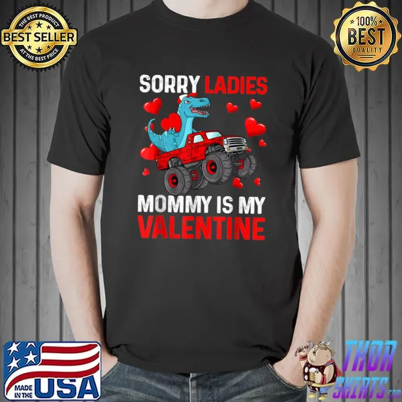 Kids Sorry Ladies Mommy Is My Valentine Red Plaid Toddler T-Shirt Unisex