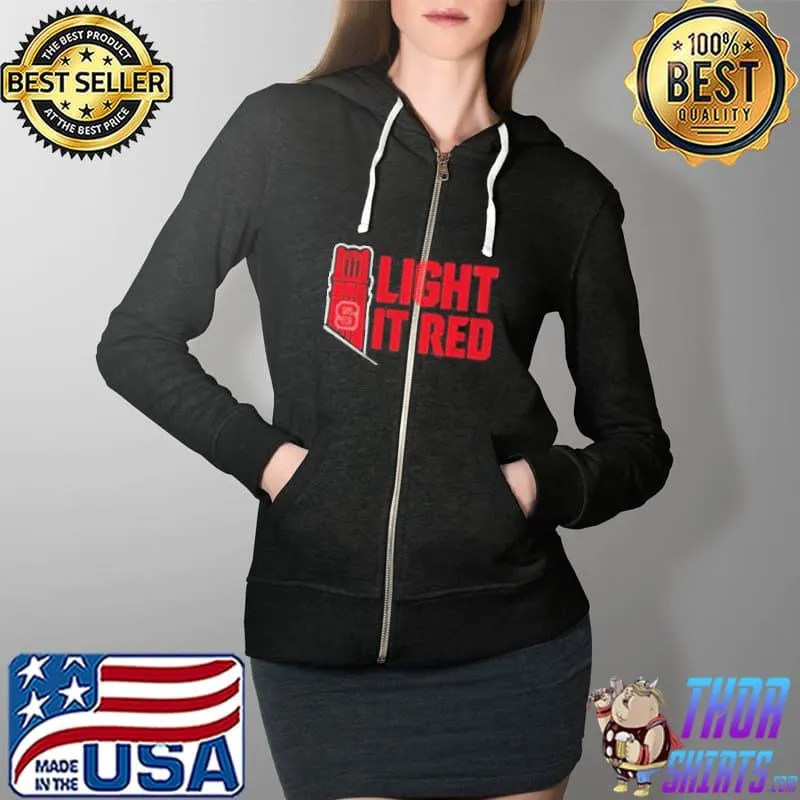 Light It Red Shirt Full Zip Hooded
