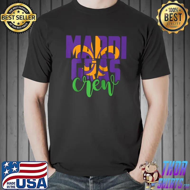 Mardi Gras Crew Mardi Gras Party Costume Raglan Baseball T Shirt Unisex