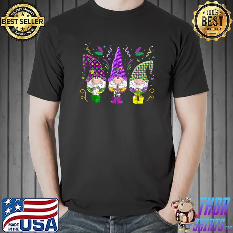 Mardi Gras Gnomes Jester Hat Gnomes Lover T-Shirt Unisex