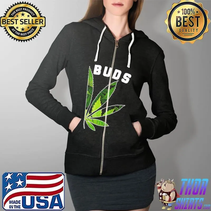 Marijuana Leaf Best Buds Couple Matching Valentine Weed Lover Full Zip Hooded