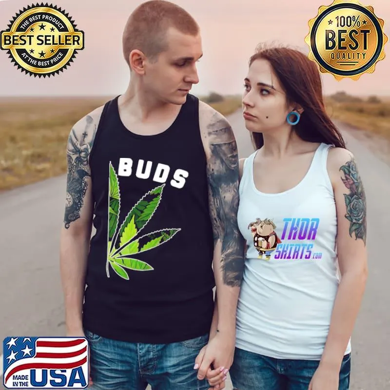 Marijuana Leaf Best Buds Couple Matching Valentine Weed Lover Tank Top
