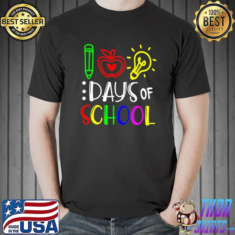 Nice Cute 100th Day Of School Teachers Happy 100 Days T-Shirt Unisex