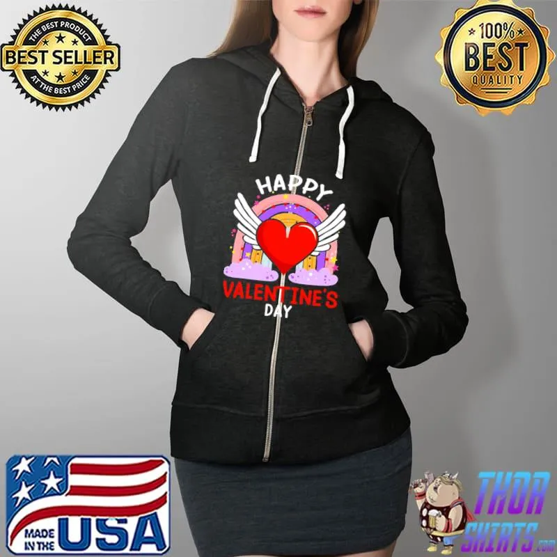 Nice Happy Valentine’s Day Unique Graphic For Gift Your Loving One Shirt Full Zip Hooded