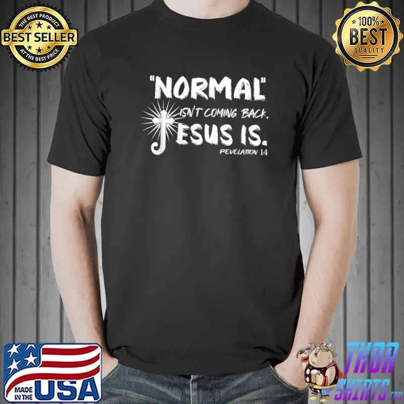 Normal Isn't Coming Back Jesus Is Revelation 14 Costume T-Shirt Unisex