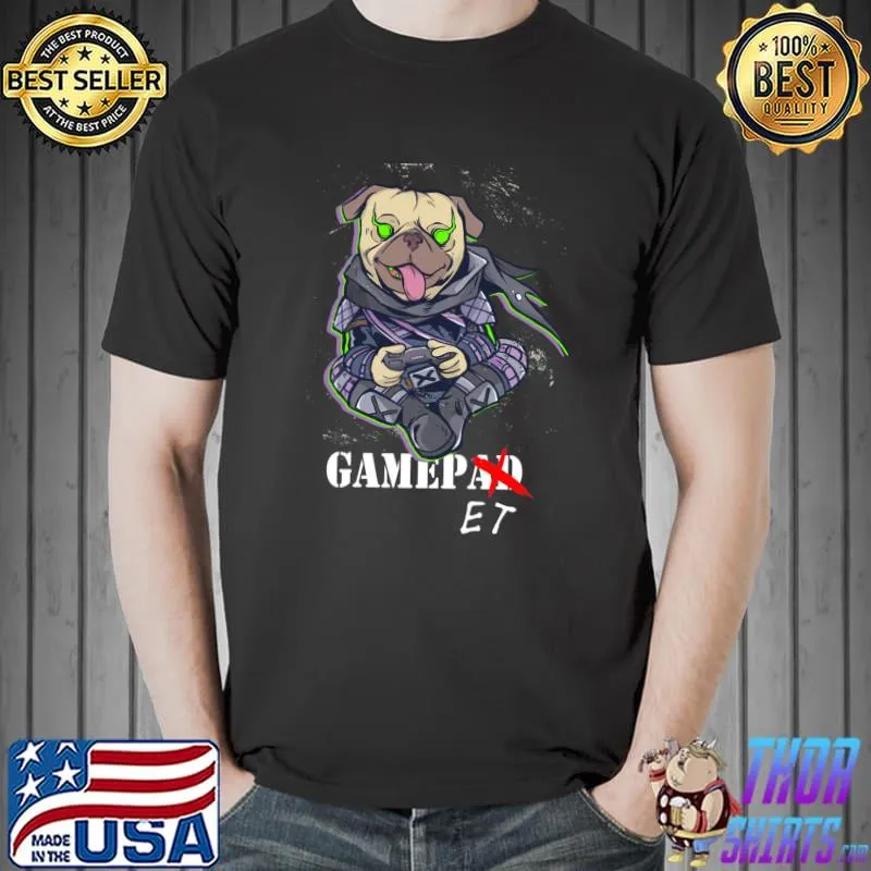 Official A funny Design for all Video Game and Pug Lovers T Shirt