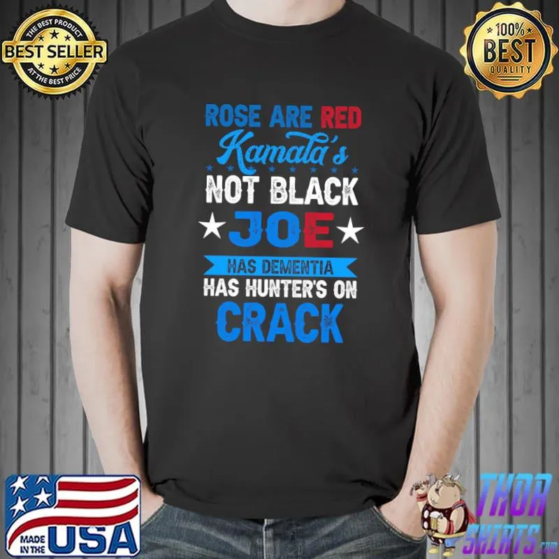 Official Biden Roses Are Red Kamala's Not Black Joe T-shirt