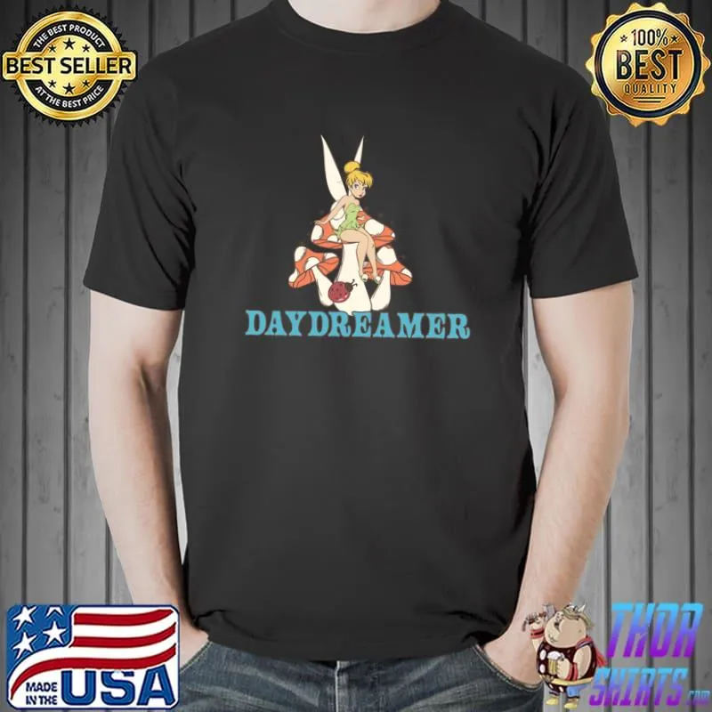 Official Disney Peter Pan Tinker Bell Daydreamer Mushroom Poster T- Unisex