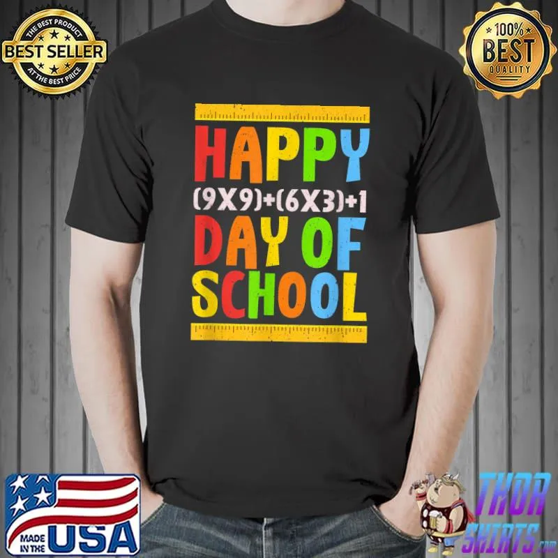 Official Happy 100th Day Of School Math Formula Teacher Student T-Shirt Unisex