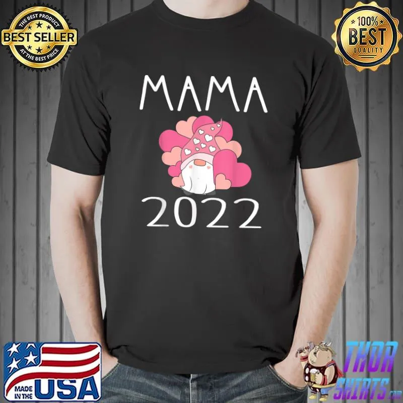 Official New Baby 2022 Mama Mom Gnome Grandparent Baby Girl Gender T-Shirt Unisex