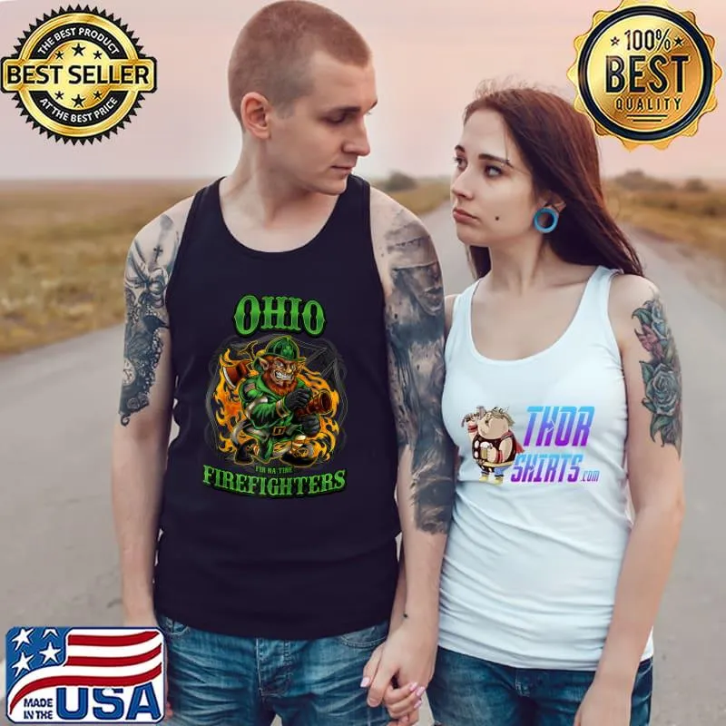Official Ohio Firefighters Irish Fir Na Tine St Patricks Day Gift Raglan Baseball T Shirt Tank Top