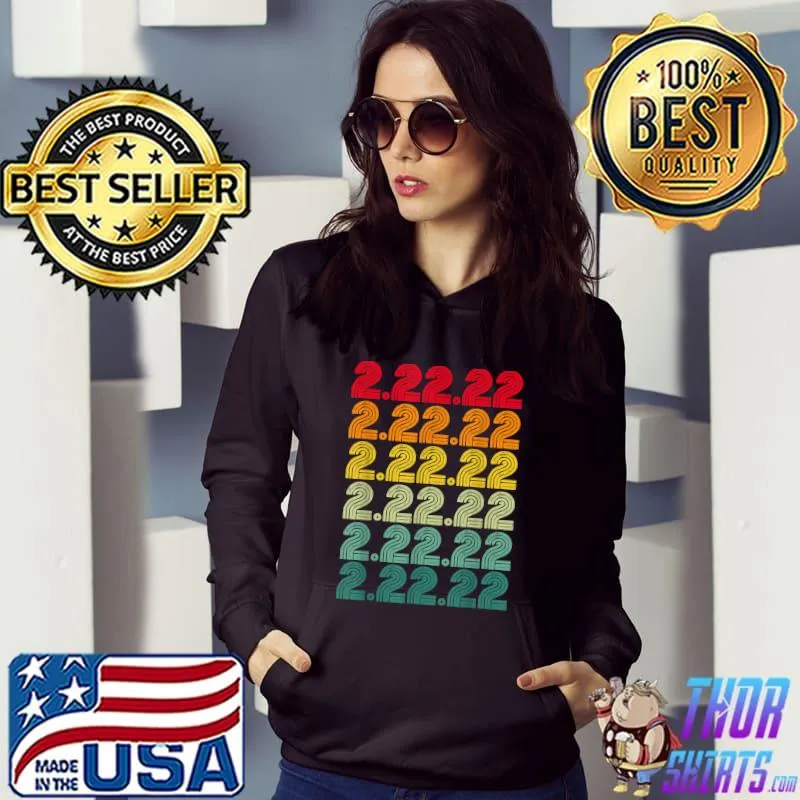 Official Retro February 22nd 2022 2-22-2022 Vintage February 22nd T-Shirt