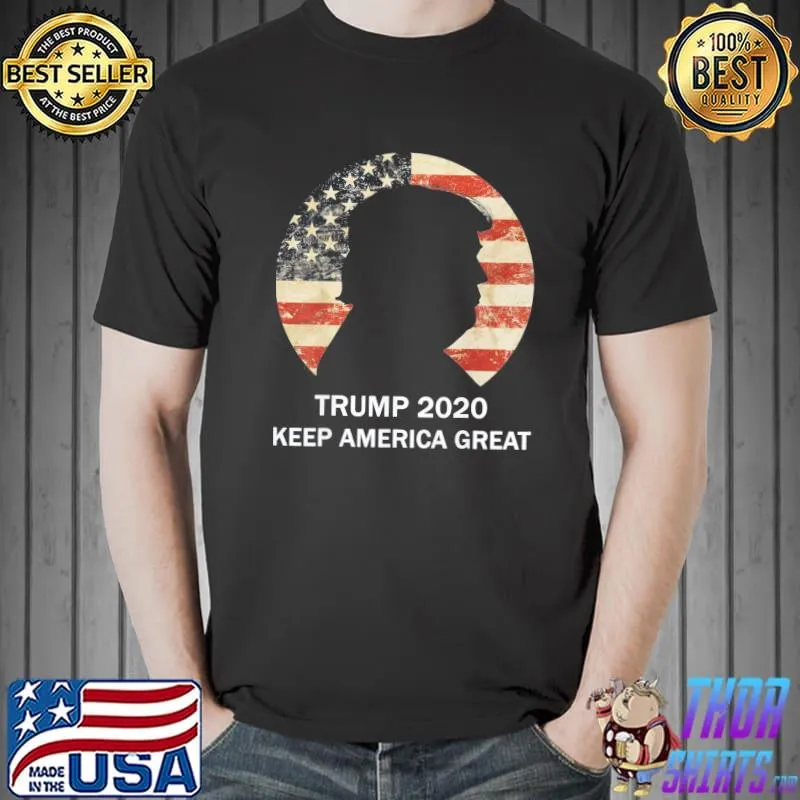 Official Trump 2020 Keep America Great USA Flag T-Shirt Unisex