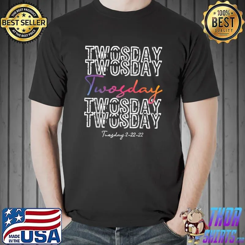 Official Twosday 2022 shirt for Kids Birthday 22222 Happy Twosday T-Shirt Unisex