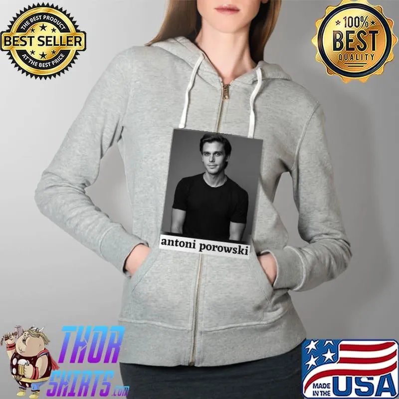 Original Antoni Porowski Tan Unisex T-Shirt Full Zip Hooded