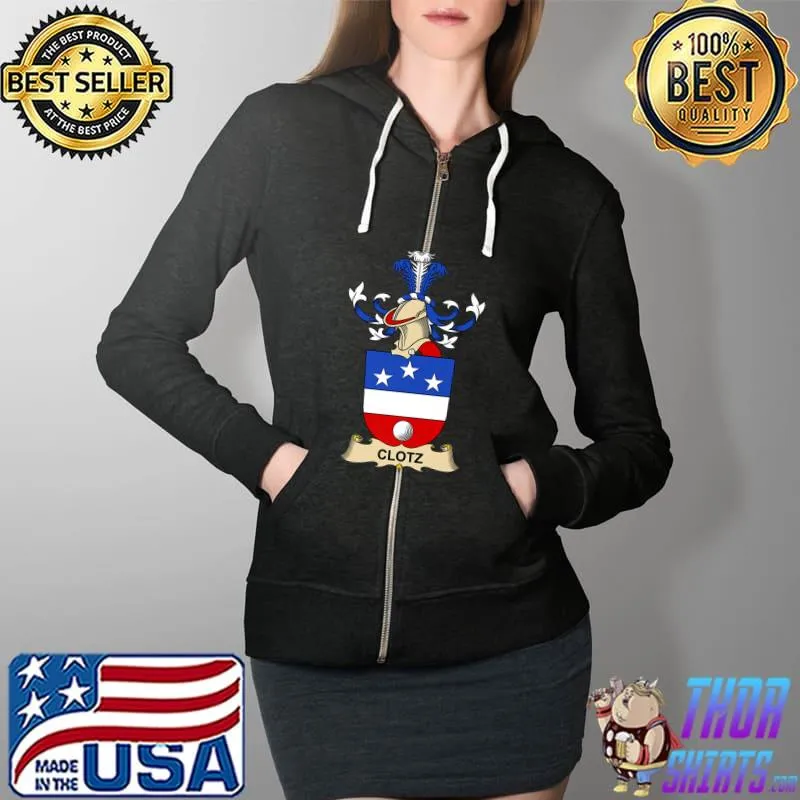 Original Clotz Coat of Arms - Family Crest Premium T-Shirt Full Zip Hooded