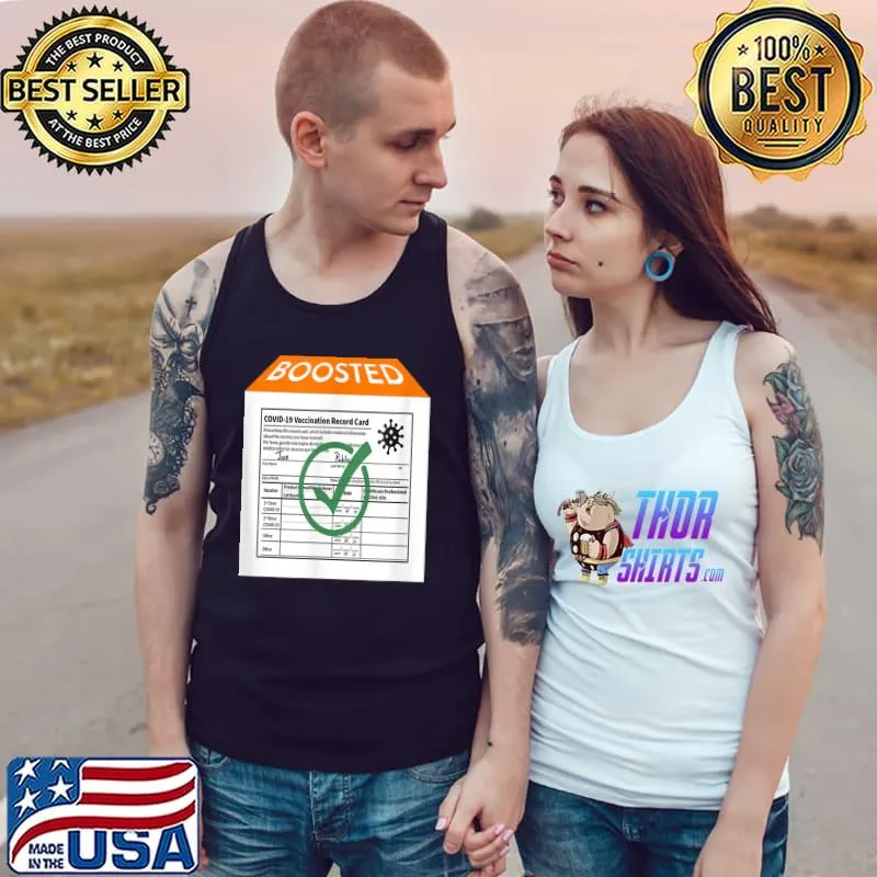 Original COVID-19 Boosted Vaccination Record Card Artwork T-Shirt Tank Top