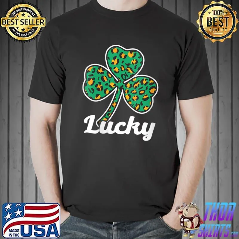 Original Leopard Shamrock Irish color Lucky St Patricks Day 2022 T-Shirt Unisex