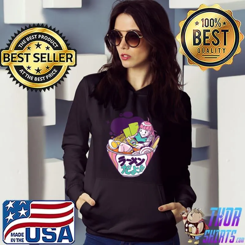 Original Ramen Video Games Girl Japanese Manga T-Shirt