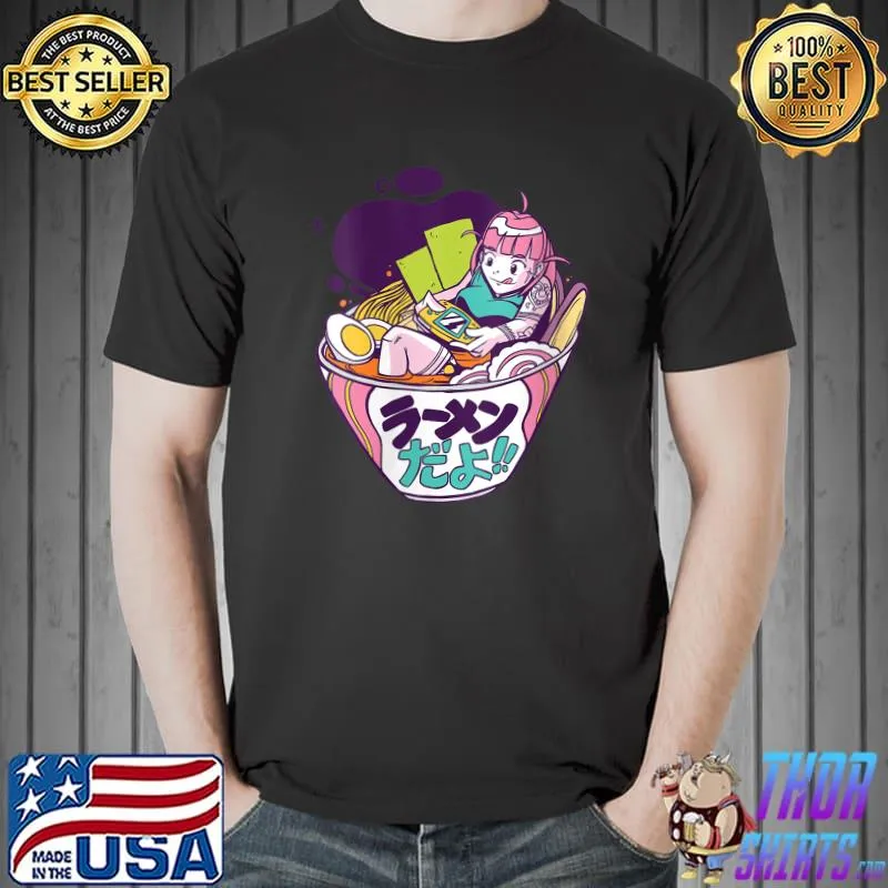Original Ramen Video Games Girl Japanese Manga T-Shirt Unisex