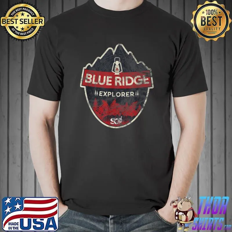 Original Retro Blue Ridge Explorer Badge Design T-Shirt