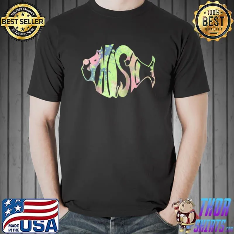 Original Tie-Dye Fish, Phish-Jam, Fishing Colorful Fish Fisherman T-Shirt Unisex