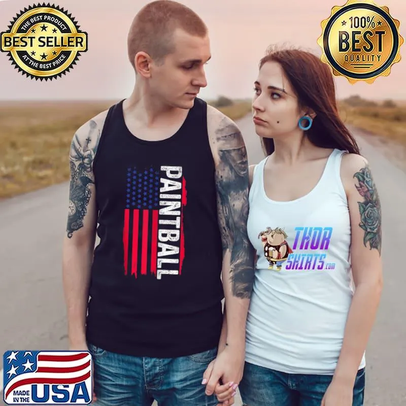 Paintball Patriotic American Flag T Shirt Tank Top