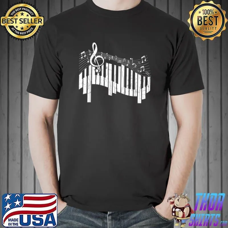Piano Is In Soul Funny Music Player Musician Graphic T-Shirt Unisex