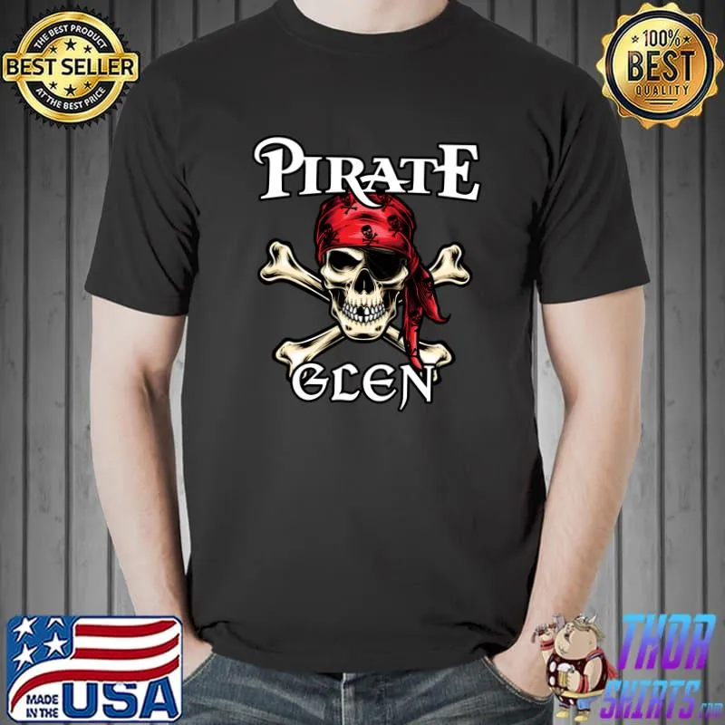 Pirate GLEN T-Shirt Pirate Halloween Costume T-Shirt Unisex