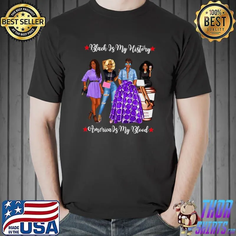 Premium Black Is My History Month Motivational Black Womens Sassy Premium T-Shirt