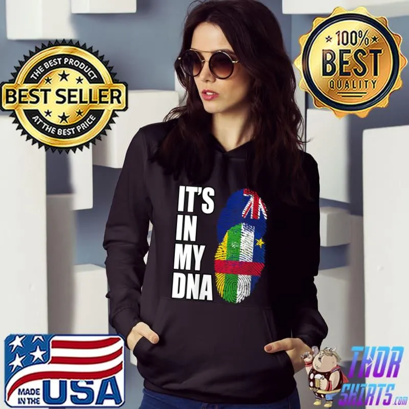 Premium Central African And Virgin Islander Mix DNA Flag Heritage T-Shirt