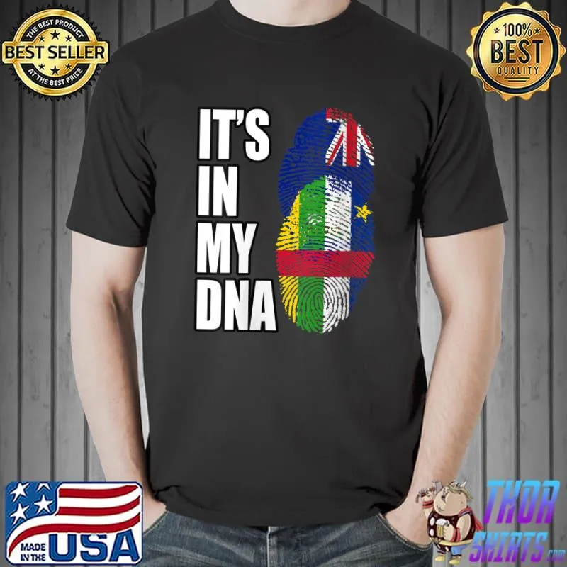 Premium Central African And Virgin Islander Mix DNA Flag Heritage T-Shirt Unisex