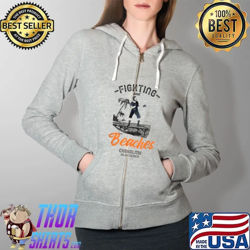 Premium Fighting & Beaches - ChakalMx Boxing Vintage T-Shirt Full Zip Hooded