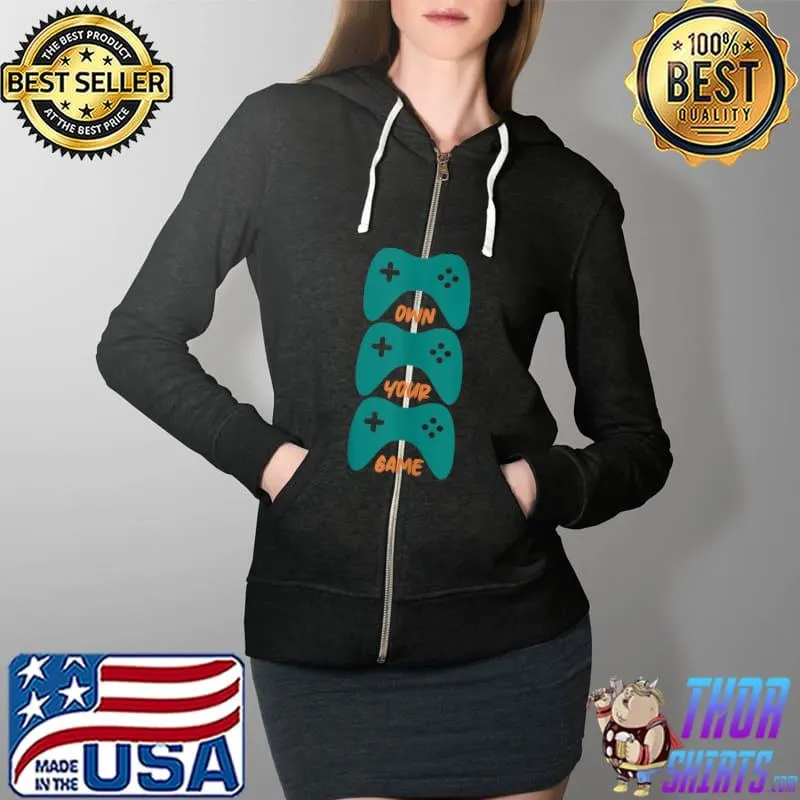 Premium Funny Gaming - Gamer Teens - Video Games T- Full Zip Hooded
