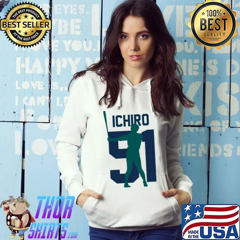 Premium Ichiro Suzuki Jersey Number Artwork Unisex T-Shirt
